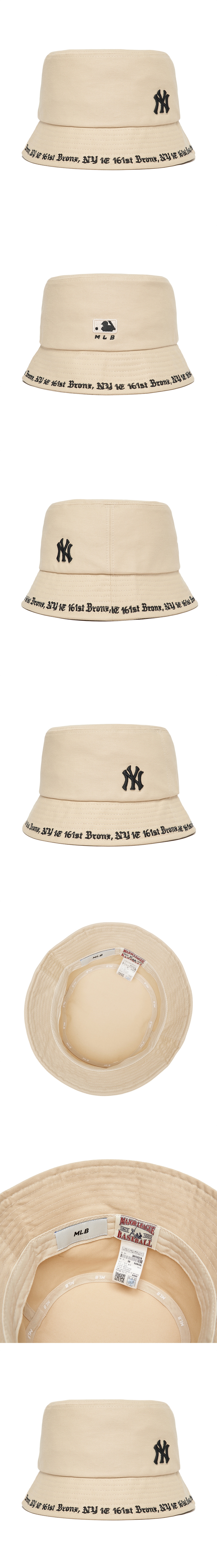 NY Yankees Gothic Bucket Hat Black