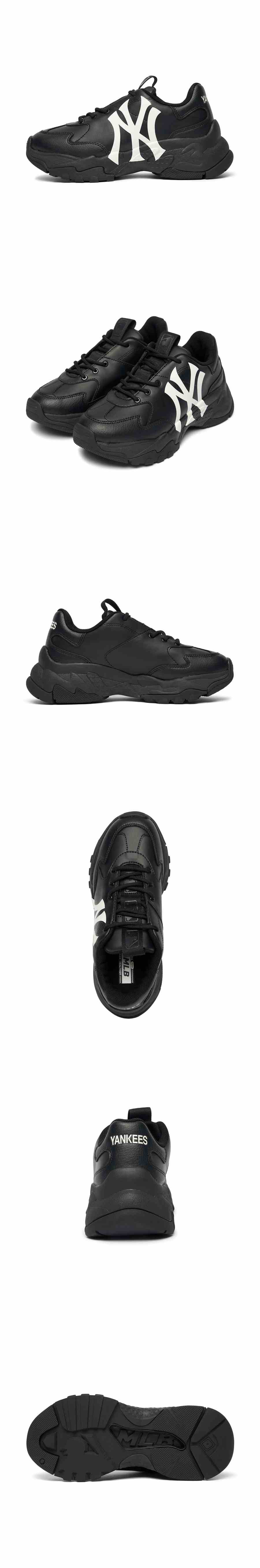 MLB KOREA Bigball Chunky A NY Sneakers Shoes Black 3ASHC101N-50BKS
