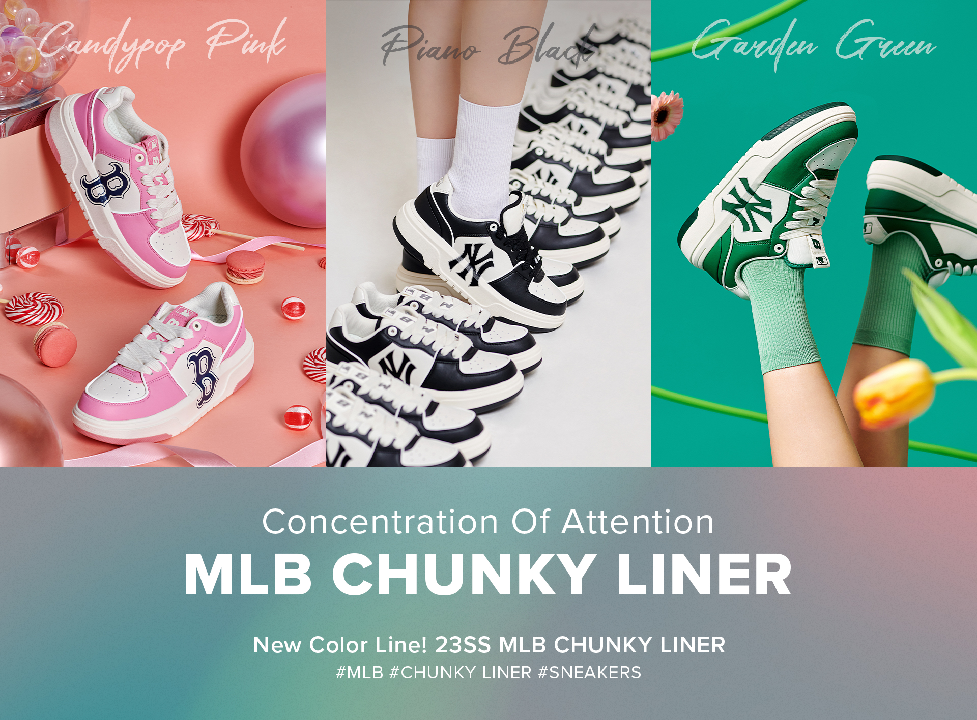 MLB Chunky Liner Low Dark Green