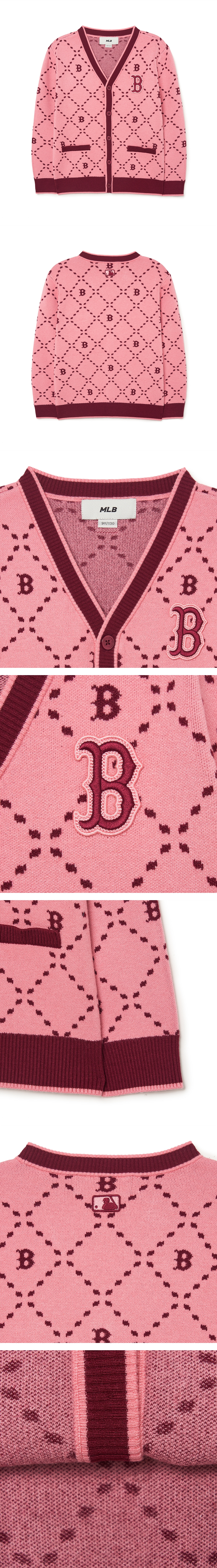 DIA MONOGRAM ALL OVER CARDIGAN BOSTON RED SOX